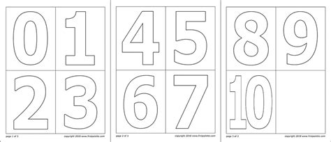 Free Printable Number Templates - FREE PRINTABLE TEMPLATES