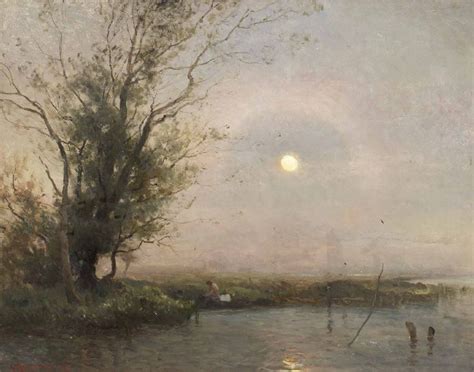 Moonlight Landscape Painting | Gustaf Rydberg Oil Paintings