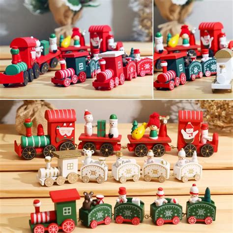 Merry Christmas Wooden Train Ornament - Gifts for idea