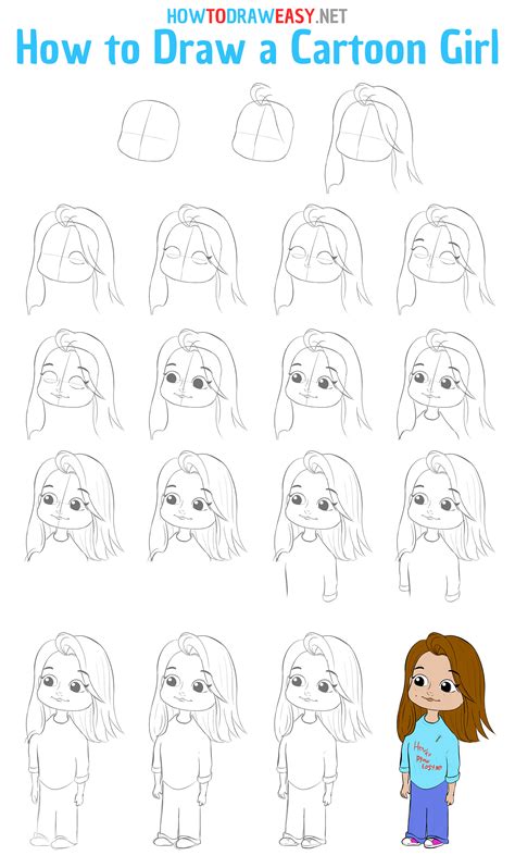 How To Draw Cartoon Pictures Step By Step : 36+ Attitude Girl Drawing ...