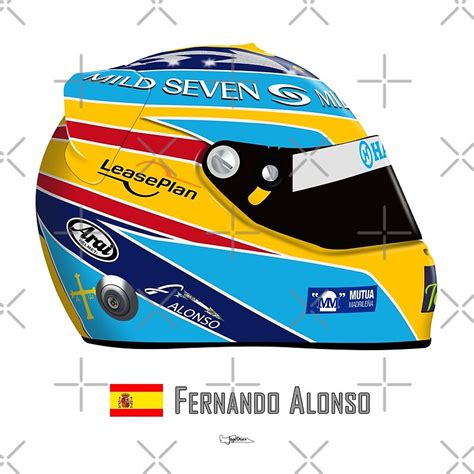 "Fernando Alonso Helmet 2006" by JageOwen | Redbubble