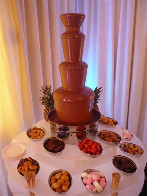 Chocolate Fountain available to hire with 8 dips | Chocolate fountains ...