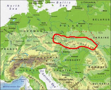 Map of Carpathian Ruthenia - where Pogans are from | Carpathian ...