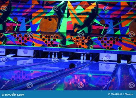 Bowling Alley after a Strike. Stock Image - Image of recreation ...