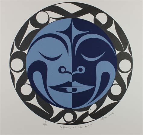 4 Phases of the Moon | Native art, Inuit art, Haida art