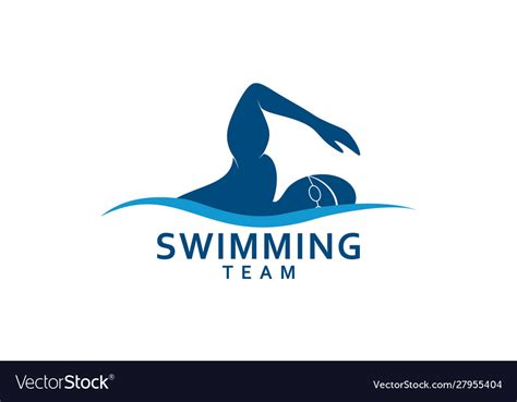 Man swimming competition swimming pool logo Vector Image