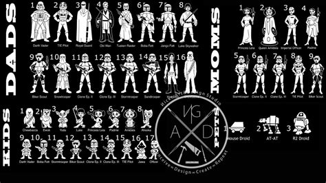 Star Wars Stick Figure Family Vinyl Decal Sticker Car Window Wall ...