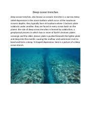 Exploring Deep Ocean Trenches: Formation and Role in Oceanic | Course Hero