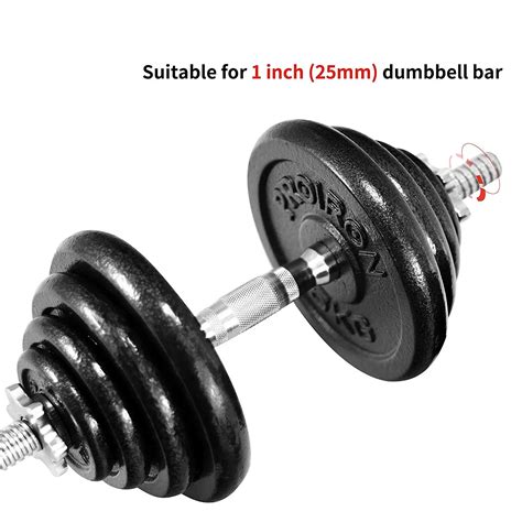 Proiron Black Painted Weight Plates Set 10kg For 1" Dumbbell Handle Bar ...