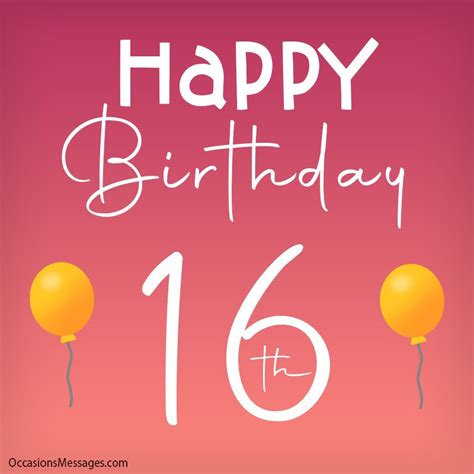 Words Wishing A Niece Happy 16Th Birthday - Happy 16th Birthday Wishes ...