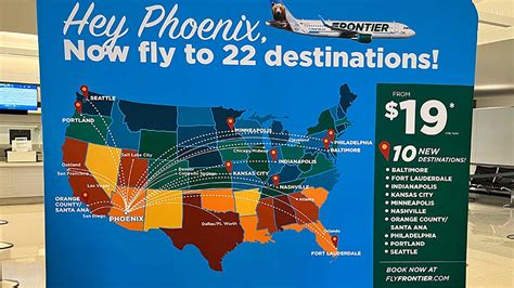 Frontier Airlines adding 10 direct destinations out of Phoenix Sky Harbor