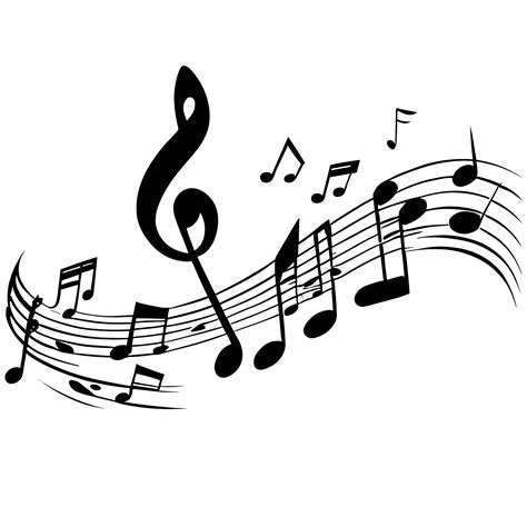 Music notes black and white icon clipart transparent background ...