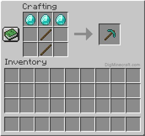 How to make a Diamond Pickaxe in Minecraft