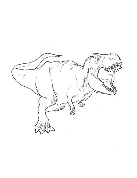 Coloriage Dinosaure Dessin Tyrannosaure T-Rex à Imprimer | Dinosaur ...