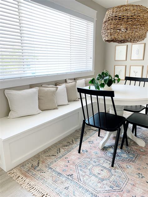 How to Build a Banquette Dining Bench - Lemon and Bloom | Dining room ...