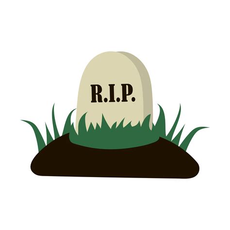 Halloween grave with grass and inscription R.I.P. 3545708 Vector Art at ...