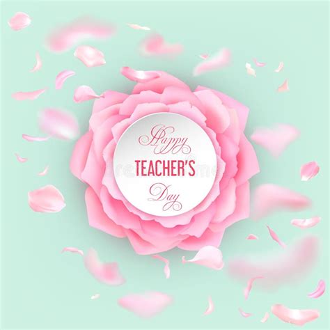 Teachers Day Card with Roses Stock Vector - Illustration of card, rose ...