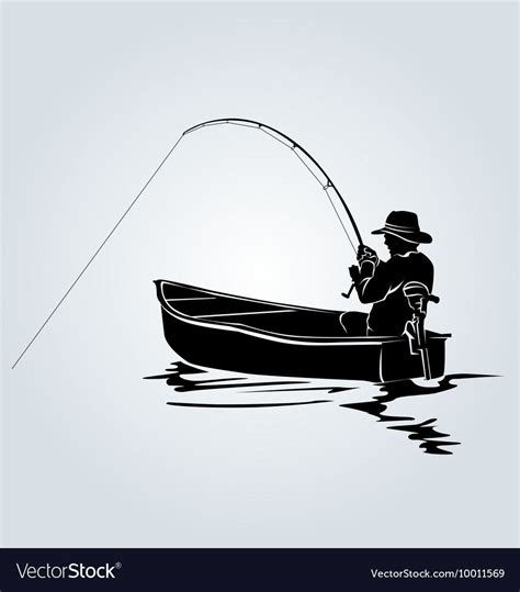 Fishing Boat Silhouette Clip Art