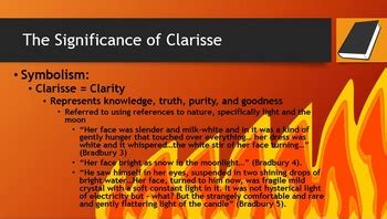 The Significance of Clarisse McClellan in Fahrenheit 451 | TpT