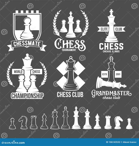 Set of Chess Labels, Badges and Design Elements Stock Vector ...