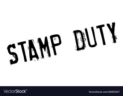 Stamp duty rubber stamp Royalty Free Vector Image