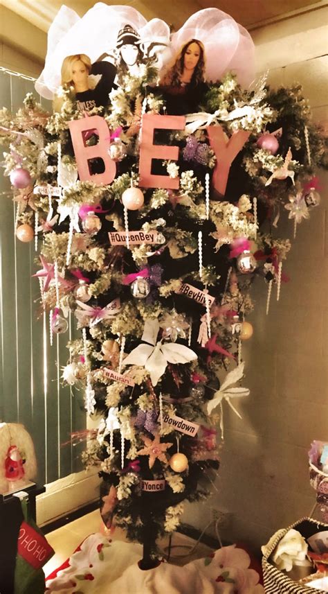 BeYonce Themed upside down Christmas Tree!! Christmas Villages ...