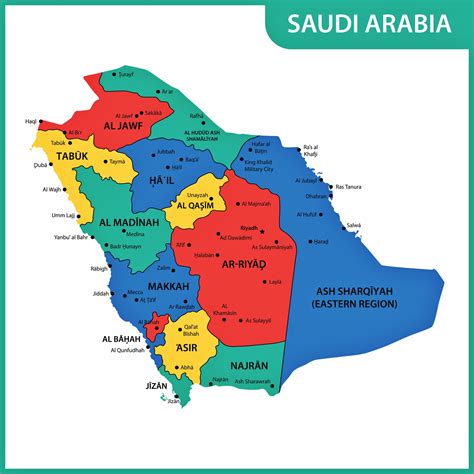 Saudi Arabia Map of Regions and Provinces - OrangeSmile.com