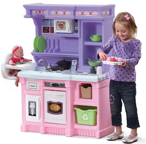 Step2 Little Bakers Kids Play Kitchen with 30 Piece Accessory Play Set ...