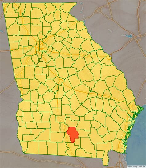 Map of Berrien County, Georgia - Thong Thai Real