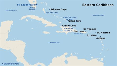 Caribbean Ports Map