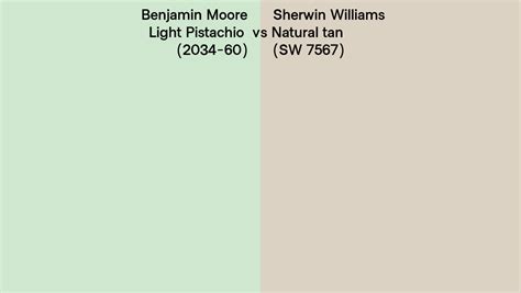 Benjamin Moore Light Pistachio (2034-60) vs Sherwin Williams Natural ...