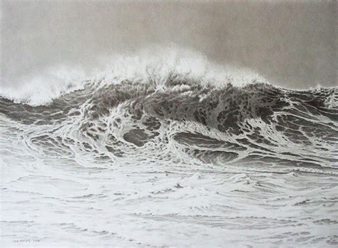 Big Waves Live - Pencil Drawings of Ocean Surf by Lee Mothes | Wave ...