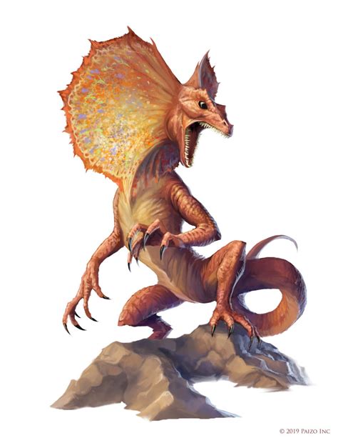 Pathfinder: Giant Frilled Lizard by WillOBrien on DeviantArt | Frilled ...