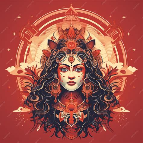 Premium AI Image | abstract illustration of durga puja