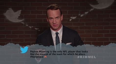 Peyton Manning from Celebrity Mean Tweets From Jimmy Kimmel Live! | E! News