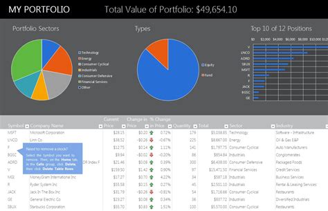 Stock Portfolio Management Excel Template - Printable Word Searches