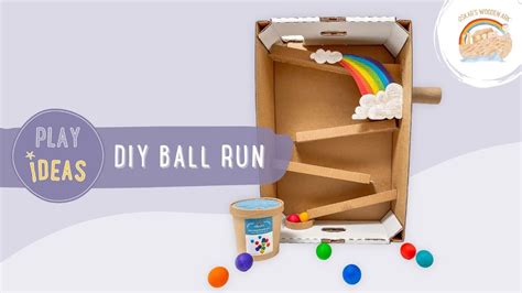 How to make a DIY Ball run from a cardboard box - with Grimm's wooden ...