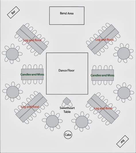 an image of a dance floor with chairs and tables around the ...