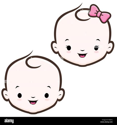 Cartoon Baby Face Stock Vector Image & Art - Alamy