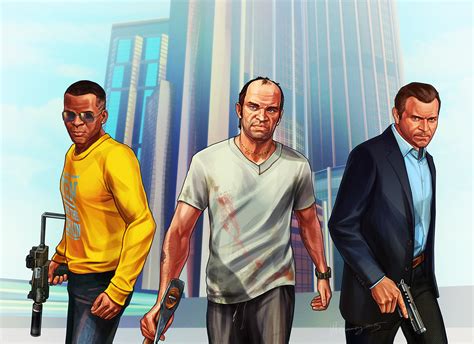 GTA V - Michael, Franklin and Trevor - my version :: Behance