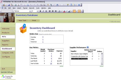 Ms Access Templates Inventory Management