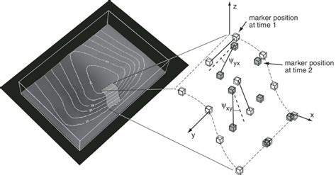 Schematic illustration of shear strain calculations conducted in a ...