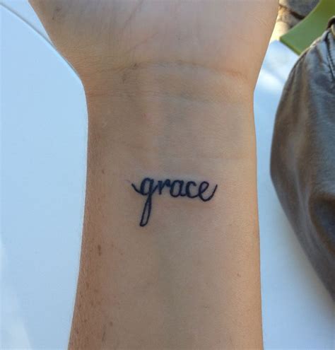 "grace" wrist tattoo | Sick tattoo bro | Pinterest | Grace o'malley ...