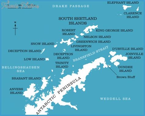 Antarctic Peninsula Map - TravelsFinders.Com