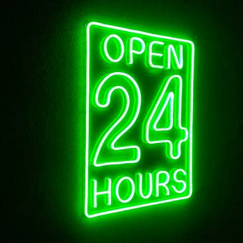 Open 24 Hours Led Neon Sign - Buy Open 24 Hours Led Neon Sign,Open 24 ...