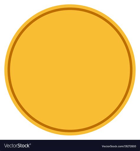 Round template gold coin Royalty Free Vector Image