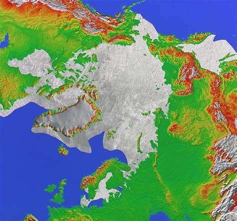 Map Showing Limit Of Arctic Ice Pack Photograph by Bp/nrsc/science ...