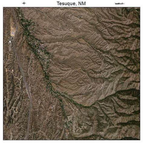 Aerial Photography Map of Tesuque, NM New Mexico