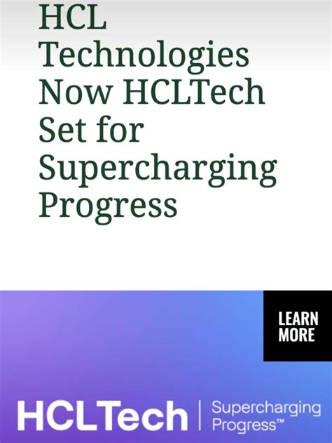 HCL Technologies New Logo: HCLTech Set for Supercharging Progress ...