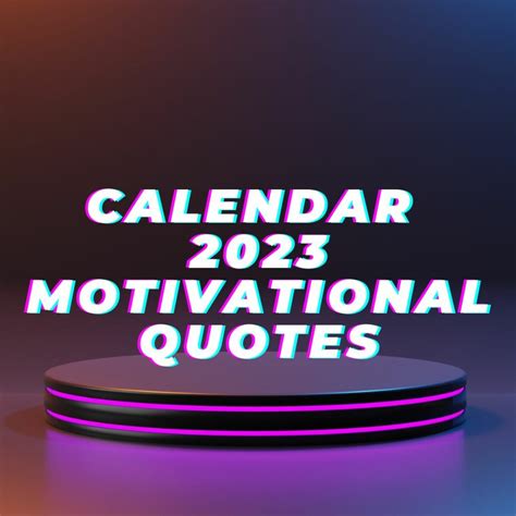 Calendar 2023 Motivational Quotes - MasterBundles